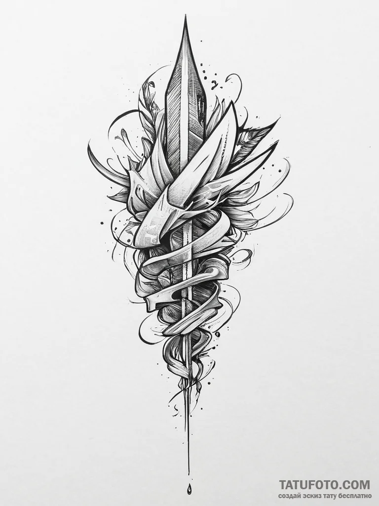 Tattoo sketch fan tattoo, tattoo sketch desig... - эскиз тату (№1755910712_0, 23.08.2025 00:58) — Tatufoto.com
