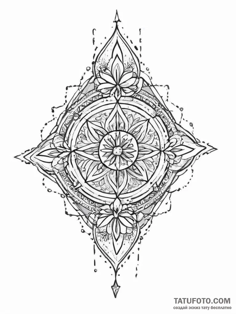 Tattoo sketch spiritual essence, concept art... - эскиз тату (№1755915126_0, 23.08.2025 02:12) — Tatufoto.com