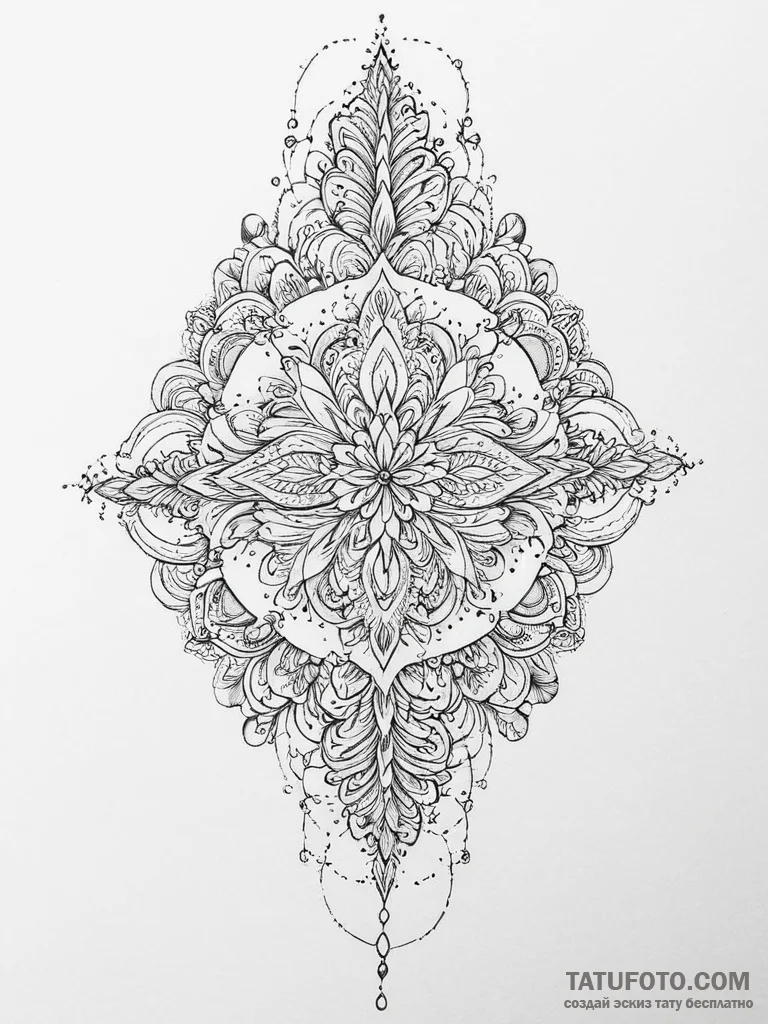 Tattoo sketch mystical portrayal, tattoo draw... - эскиз тату (№1755915522_0, 23.08.2025 02:18) — Tatufoto.com