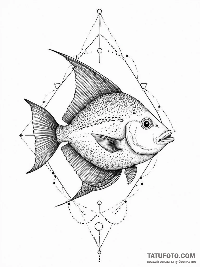 Tattoo sketch triggerfish, artistic tattoo sk... - эскиз тату (№1755916904_0, 23.08.2025 02:41) — Tatufoto.com