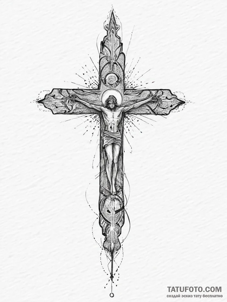 Tattoo sketch cosmic self, concept art for ta... - эскиз тату (№1755917680_0, 23.08.2025 02:54) — Tatufoto.com