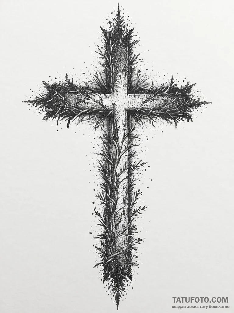 Tattoo sketch forest, ink illustration for ta... - эскиз тату (№1755919241_0, 23.08.2025 03:20) — Tatufoto.com