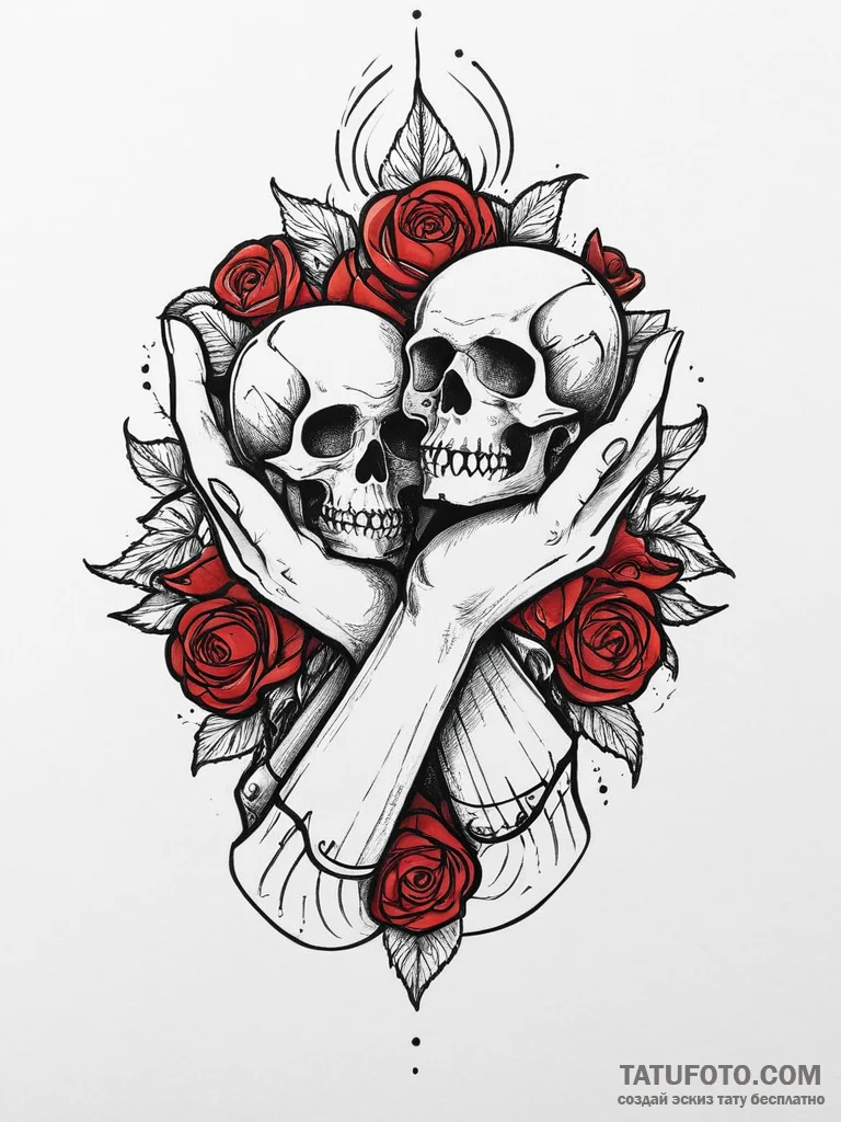 Tattoo sketch hands with a document, ink illu... - эскиз тату (№1755919635_0, 23.08.2025 03:27) — Tatufoto.com