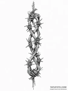 Tattoo sketch barbed wire - эскиз тату (№1755919834_0, 23.08.2025 03:30) — Tatufoto.com