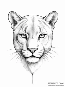 Tattoo sketch puma - эскиз тату (№1755921039_0, 23.08.2025 03:50) — Tatufoto.com