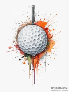 Tattoo sketch golf club and ball, concept art... - эскиз тату (№1755921634_0, 23.08.2025 04:00) — Tatufoto.com