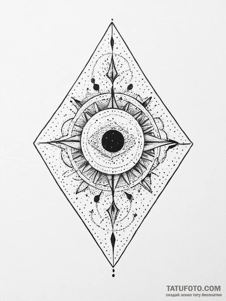 Tattoo sketch space, ink illustration for tat... - эскиз тату (№1755924228_0, 23.08.2025 04:43) — Tatufoto.com