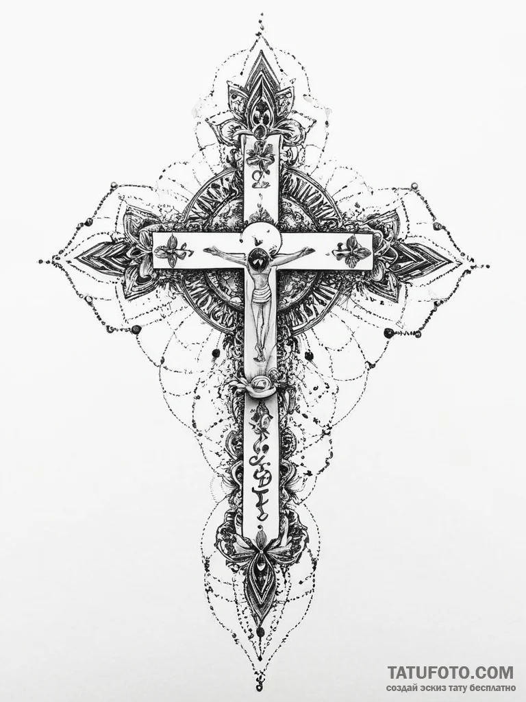 Tattoo sketch divine scene, ink illustration... - эскиз тату (№1755924442_0, 23.08.2025 04:47) — Tatufoto.com