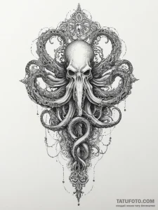 Tattoo sketch kraken, ink illustration for ta... - эскиз тату (№1755926854_0, 23.08.2025 05:27) — Tatufoto.com