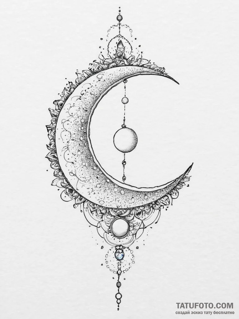 Tattoo sketch spiritual moon, artistic tattoo... - эскиз тату (№1755969210_0, 23.08.2025 17:13) — Tatufoto.com