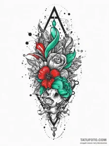 Tattoo sketch emerald, tattoo flash sheet des… — эскиз тату (№1755969611_0, 23.08.2025 17:20) — Tatufoto.com