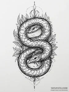 Tattoo sketch snake, tattoo flash sheet desig... - эскиз тату (№1755974318_0, 23.08.2025 18:38) — Tatufoto.com