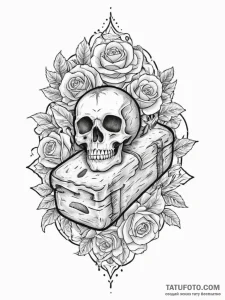 Tattoo sketch baker loaf of bread, concept ar... - эскиз тату (№1755975509_0, 23.08.2025 18:58) — Tatufoto.com