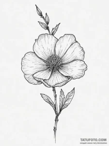 Tattoo sketch buttercup, ink illustration for... - эскиз тату (№1755975900_0, 23.08.2025 19:05) — Tatufoto.com