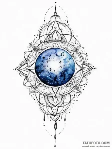 Tattoo sketch cosmic essence, concept art for... - эскиз тату (№1755976104_0, 23.08.2025 19:08) — Tatufoto.com