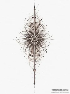 Tattoo sketch needle, tattoo line art, on a c... - эскиз тату (№1755976899_0, 23.08.2025 19:21) — Tatufoto.com