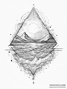 Tattoo sketch узор в виде моря, tattoo line a... - эскиз тату (№1755977101_0, 23.08.2025 19:25) — Tatufoto.com