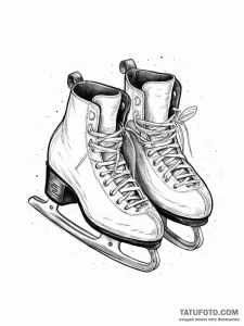 Tattoo sketch figure skating figure skates, i... - эскиз тату (№1755980689_0, 23.08.2025 20:24) — Tatufoto.com