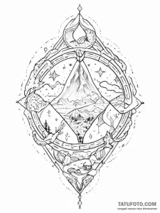 Tattoo sketch cosmic fable - эскиз тату (№1755981081_0, 23.08.2025 20:31) — Tatufoto.com