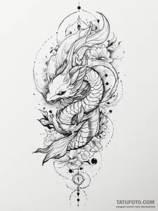 Tattoo sketch geometric nebula, ink illustrat... - эскиз тату (№1755981864_0, 23.08.2025 20:44) — Tatufoto.com