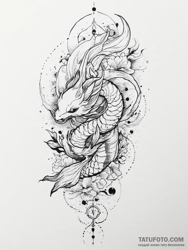 Tattoo sketch geometric nebula, ink illustrat... - эскиз тату (№1755981864_0, 23.08.2025 20:44) — Tatufoto.com