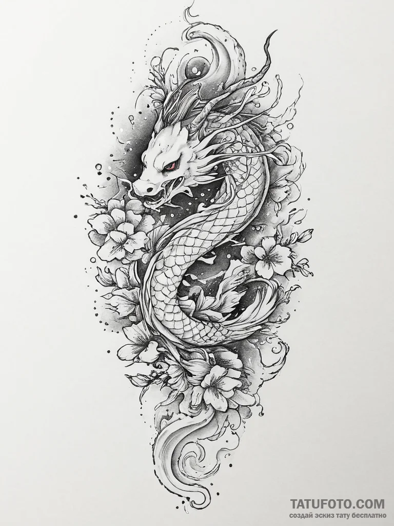 Tattoo sketch mystical ascension, tattoo sket... - эскиз тату (№1755982262_0, 23.08.2025 20:51) — Tatufoto.com