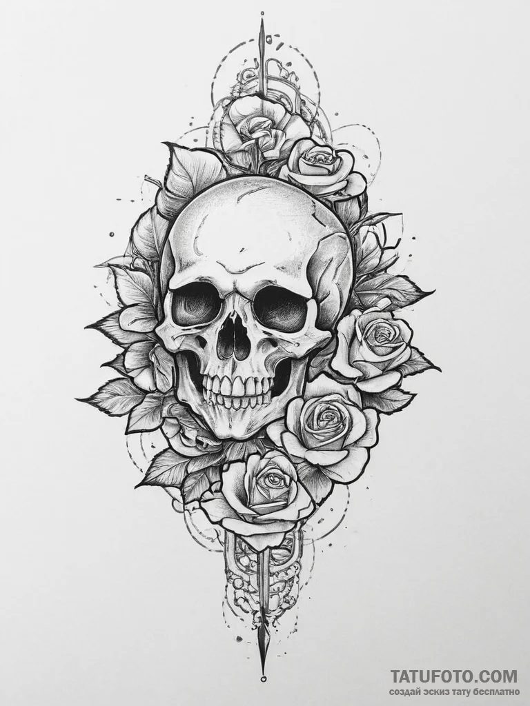 Tattoo sketch expression, artistic tattoo ske... - эскиз тату (№1755984232_0, 23.08.2025 21:23) — Tatufoto.com