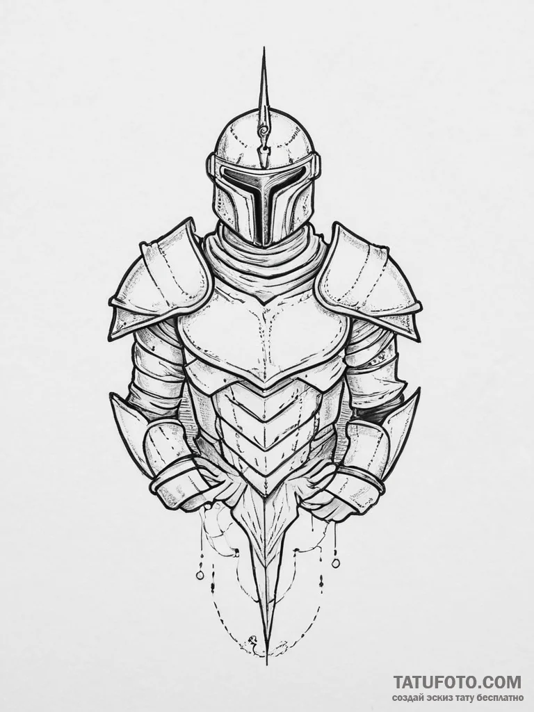Tattoo sketch доспехи, tattoo drawing outline... - эскиз тату (№1755986994_0, 23.08.2025 22:09) — Tatufoto.com