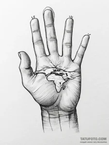 Tattoo sketch hands with a map, artistic tatt... - эскиз тату (№1755987403_0, 23.08.2025 22:16) — Tatufoto.com