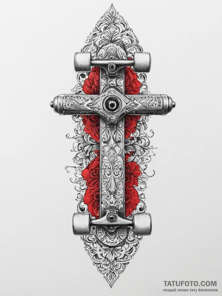 Tattoo sketch skateboarding a skateboard, tat... - эскиз тату (№1755990165_0, 23.08.2025 23:02) — Tatufoto.com