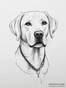 Tattoo sketch labrador - эскиз тату (№1755992215_0, 23.08.2025 23:36) — Tatufoto.com