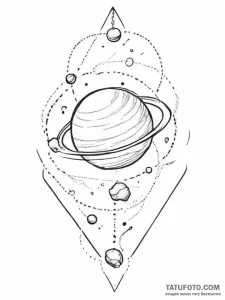 Tattoo sketch geometric planet, tattoo sketch... - эскиз тату (№1755992806_0, 23.08.2025 23:46) — Tatufoto.com