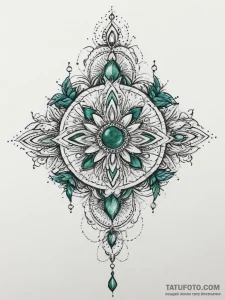 Tattoo sketch emerald - эскиз тату (№1755994189_0, 24.08.2025 00:09) — Tatufoto.com