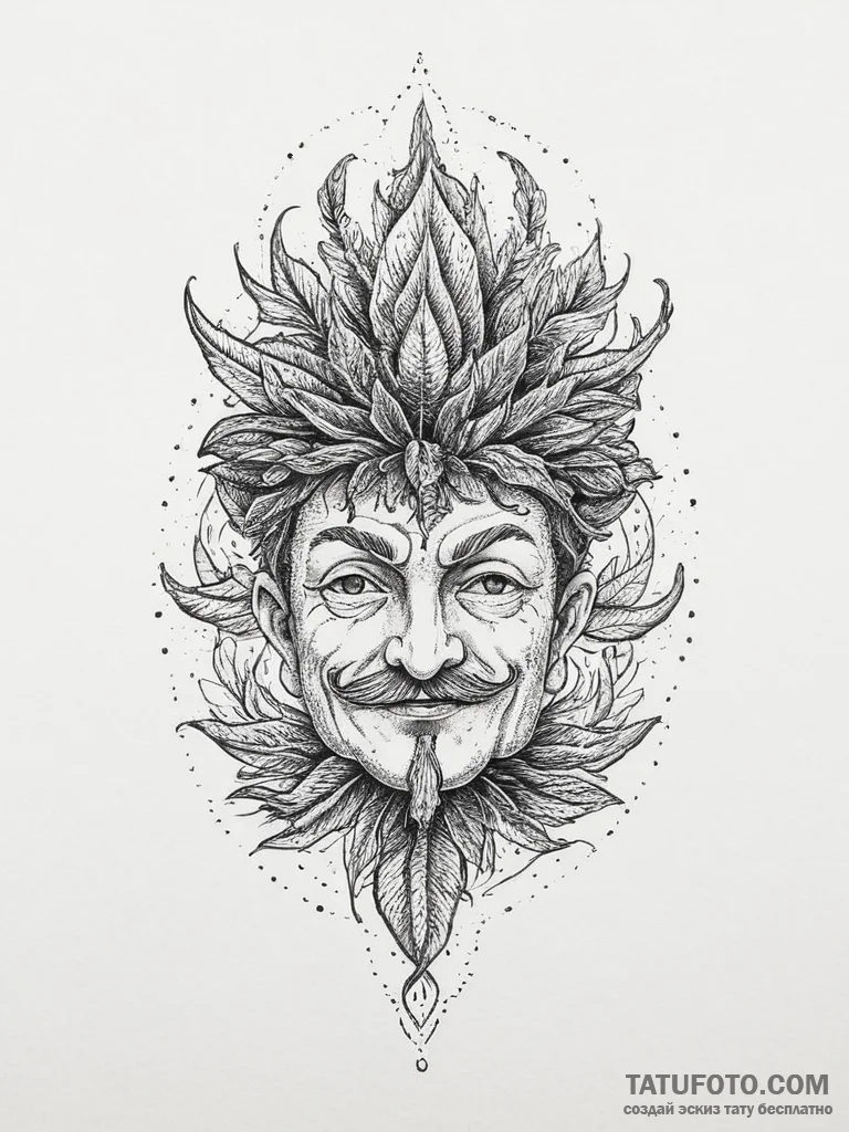 Tattoo sketch mandrake root, concept art for... - эскиз тату (№1755994777_0, 24.08.2025 00:19) — Tatufoto.com
