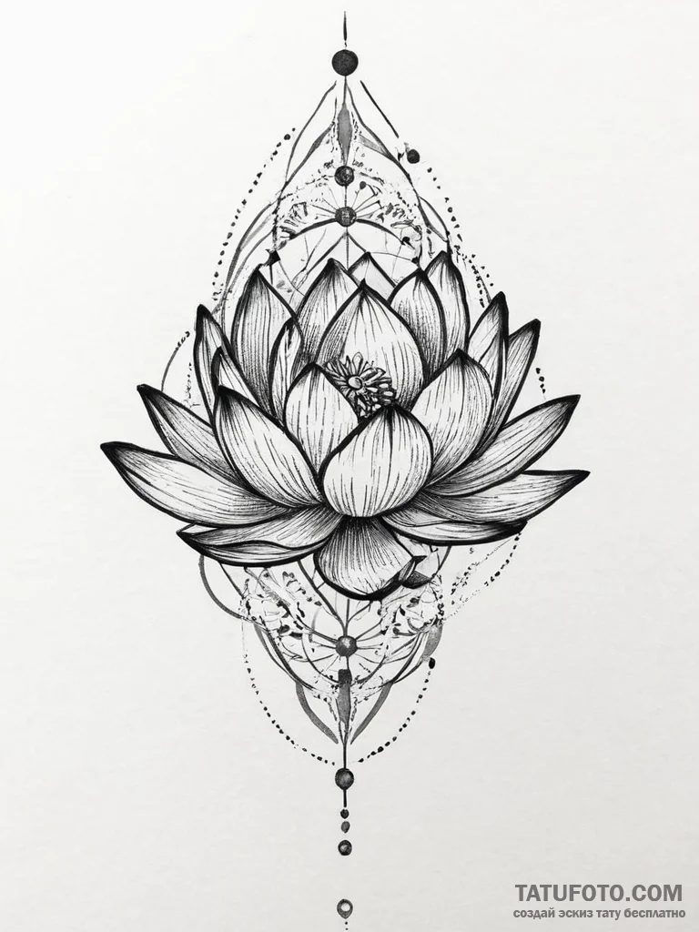 Tattoo sketch lotus, tattoo sketch design, mu... - эскиз тату (№1755995170_0, 24.08.2025 00:26) — Tatufoto.com