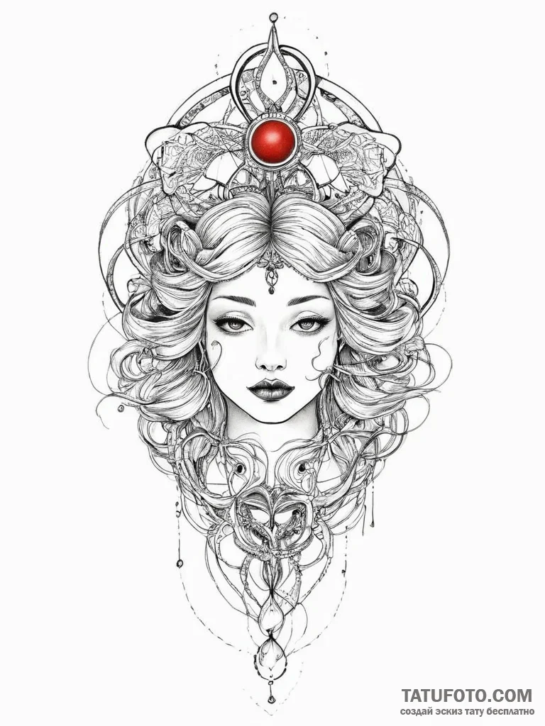 Tattoo sketch cosmic past, tattoo drawing out... - эскиз тату (№1755995374_0, 24.08.2025 00:29) — Tatufoto.com