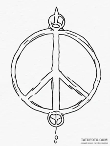Tattoo sketch peace symbol in a circle, tatto... - эскиз тату (№1755996767_0, 24.08.2025 00:52) — Tatufoto.com