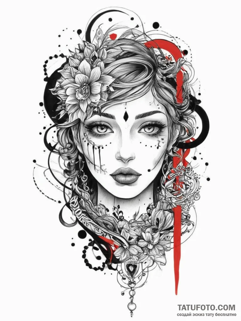 Magical beings, tattoo sketch design, trash p... - эскиз тату (№1755998763_0, 24.08.2025 01:26) — Tatufoto.com
