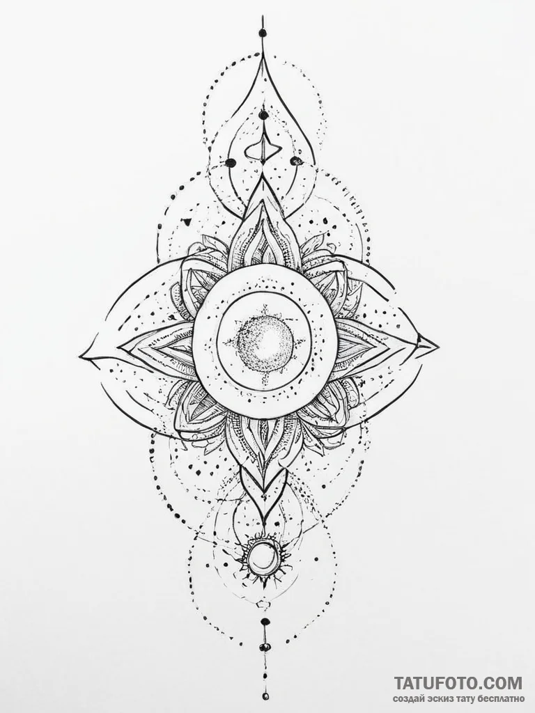 Tattoo sketch cosmic essence - эскиз тату (№1755998963_0, 24.08.2025 01:29) — Tatufoto.com