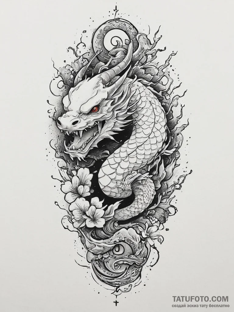 Tattoo sketch magic mushroom, concept art for... - эскиз тату (№1755999562_0, 24.08.2025 01:39) — Tatufoto.com