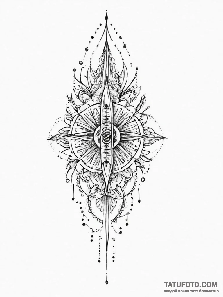 Tattoo sketch needle, tattoo drawing outline,... - эскиз тату (№1755999763_0, 24.08.2025 01:42) — Tatufoto.com