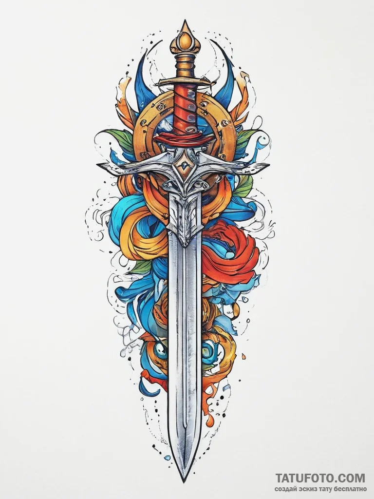 Tattoo sketch sword, tattoo sketch design, on... - эскиз тату (№1756000763_0, 24.08.2025 01:59) — Tatufoto.com