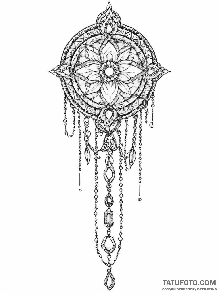 Tattoo sketch delicate chain tattoo, concept... - эскиз тату (№1756000968_0, 24.08.2025 02:02) — Tatufoto.com