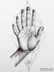 Tattoo sketch hands with a map, artistic tatt... - эскиз тату (№1756002601_0, 24.08.2025 02:30) — Tatufoto.com