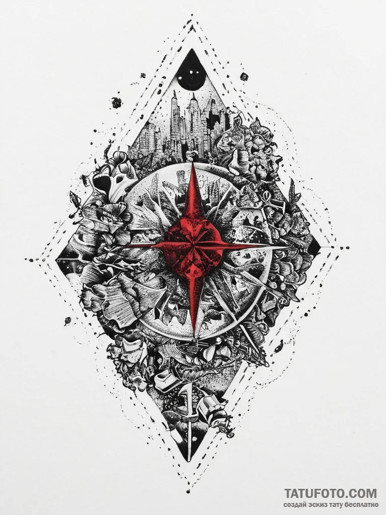 Tattoo sketch street, concept art for tattoo,... - эскиз тату (№1756005232_0, 24.08.2025 03:13) — Tatufoto.com