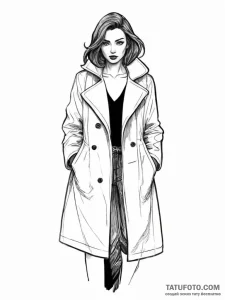 Tattoo sketch down coat with a design, tattoo... - эскиз тату (№1756006645_0, 24.08.2025 03:37) — Tatufoto.com