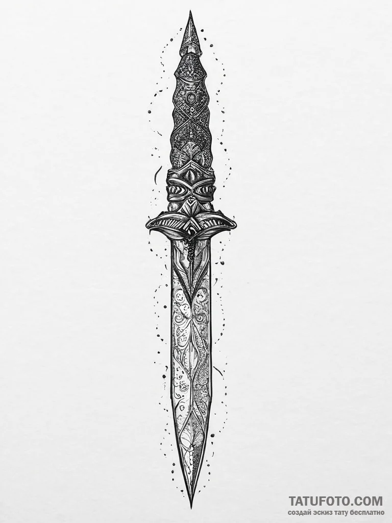 Tattoo sketch knife, tattoo line art, on a cl... - эскиз тату (№1756006843_0, 24.08.2025 03:40) — Tatufoto.com