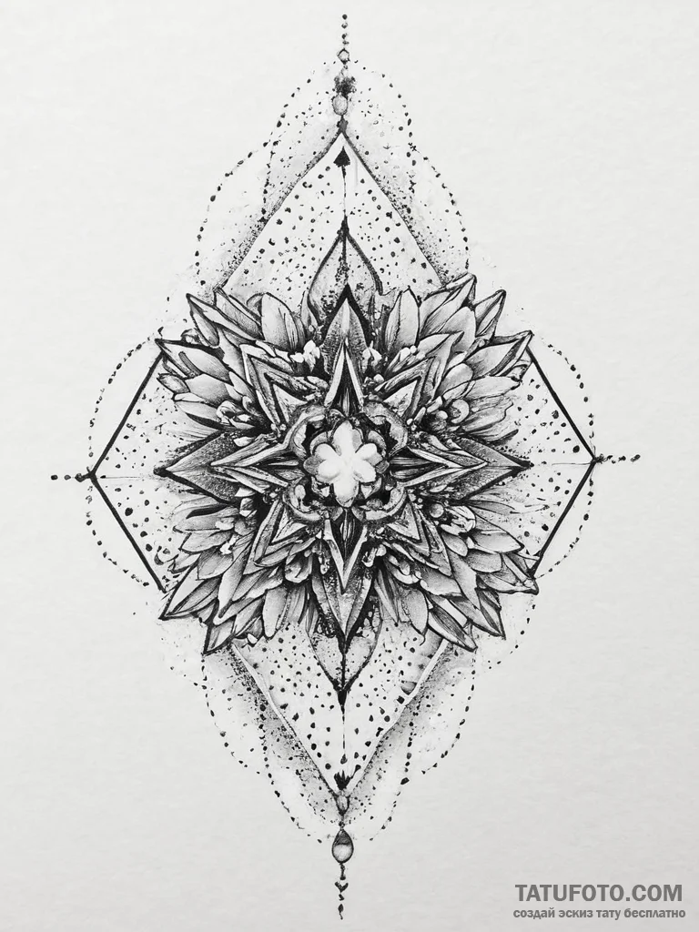 Tattoo sketch crystal, concept art for tattoo... - эскиз тату (№1756007645_0, 24.08.2025 03:54) — Tatufoto.com