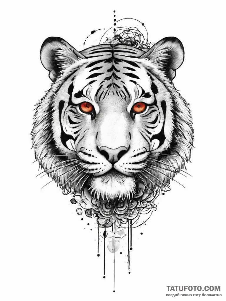 Tattoo sketch old school голова тигра, tattoo... - эскиз тату (№1756008645_0, 24.08.2025 04:10) — Tatufoto.com
