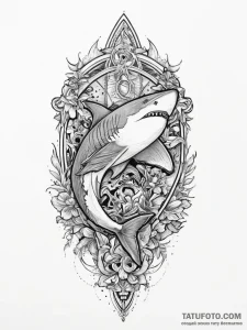Tattoo sketch soldier with a shark, tattoo fl... - эскиз тату (№1756009052_0, 24.08.2025 04:17) — Tatufoto.com